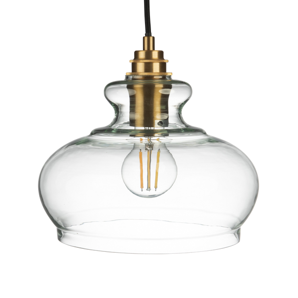 Montauk Hand-blown Pendant in Clear Glass