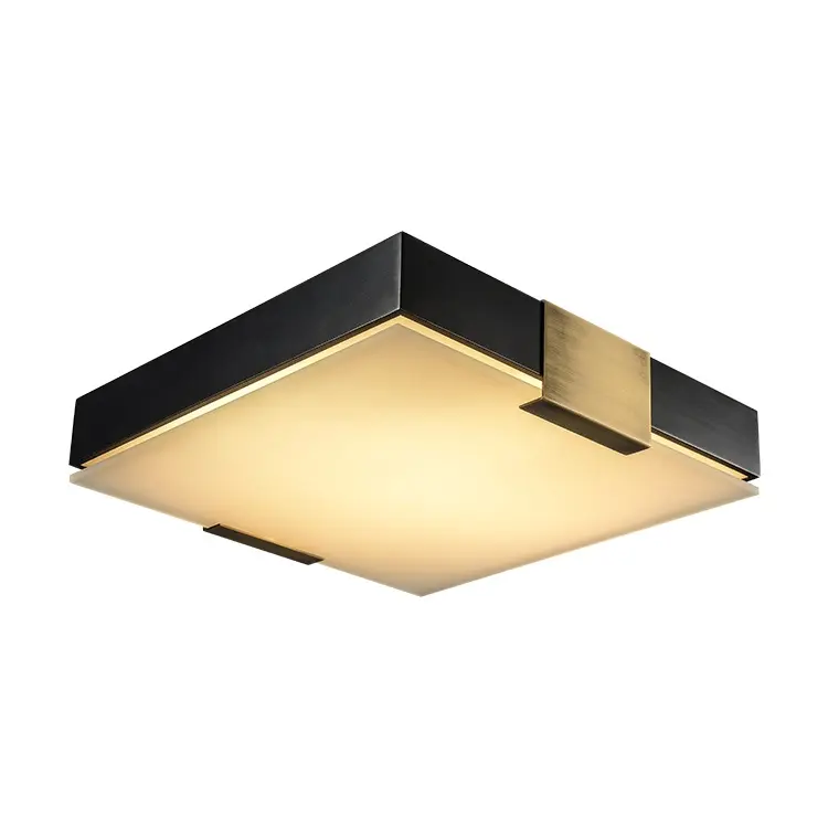 Samara Brass Square Ceiling Lamp
