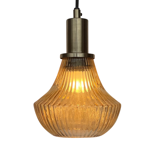 SMITH&SMITH Lily Embossed Rippled Glass Pendant Lamp