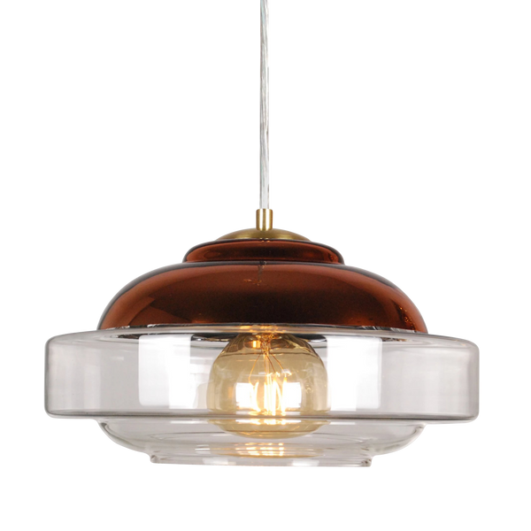 SMITH&SMITH Lighting Sydney Gem Copper and Clear Glass Pendant Lamp 