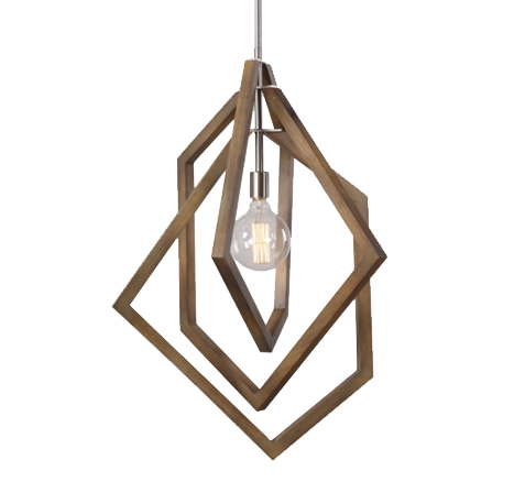 SMITH&SMITH Junee Abstract Geometric Timber Modern Pendant Lamp