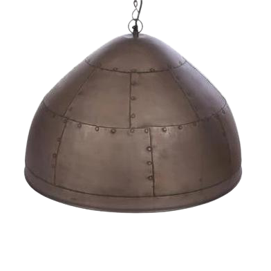 SMITH&SMITH Walton Small Antique Copper Iron Riveted Dome Pendant Lamp