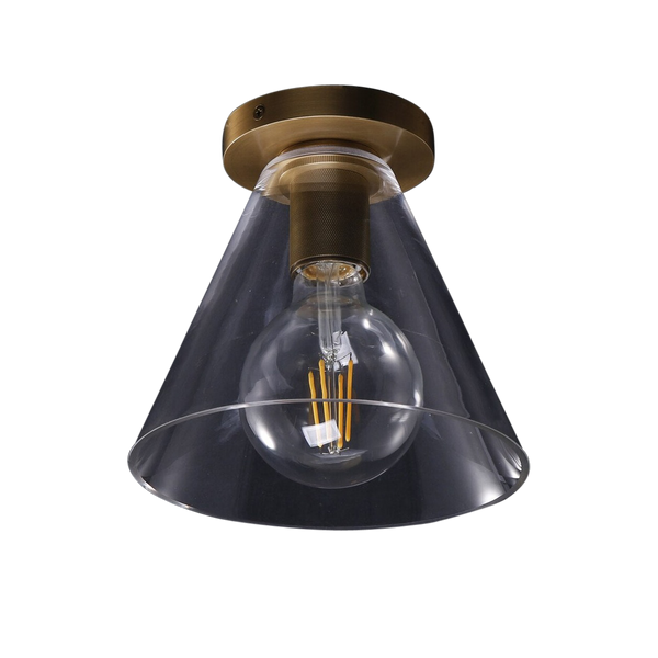 SMITH&SMITH Bloomfield Brass and Glass Ceiling Lamp