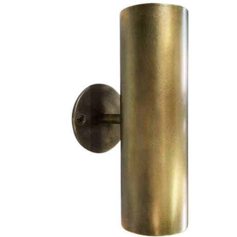 Bruges Antique Brass Cylinder Up Down Wall Sconce