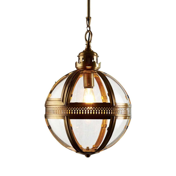 SMITH&SMITH Gretel Pendant Lamp in brass and clear Glass - small
