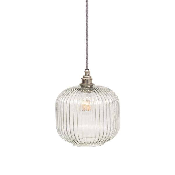 SMITH&SMITH Lighting Sydney Cohen Small Hand-blown Lantern Pendant in Clear Glass 