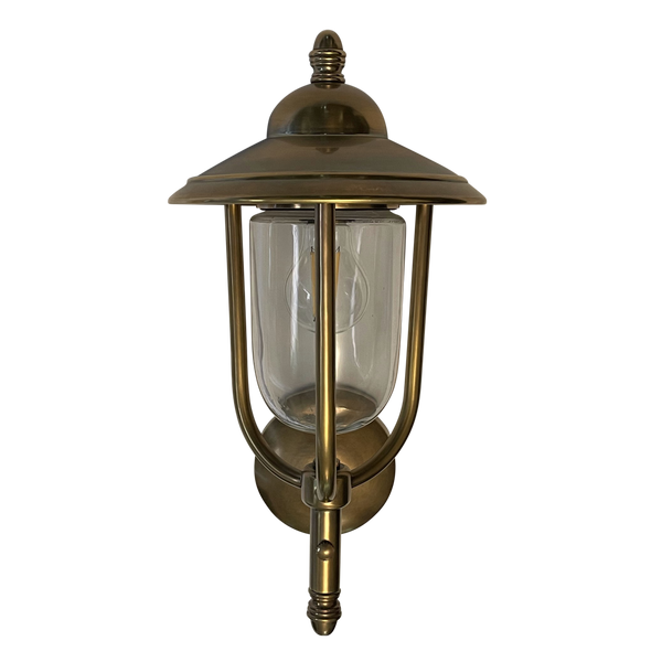 SMITH&SMITH Lighting Sydney Flagstaff Brass Outdoor Wall Lamp in Pier Outdoor Lamp Style PIM51230 front view