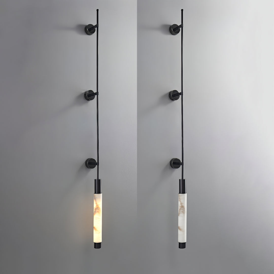 Almira Alabaster Wall Sconce - Long