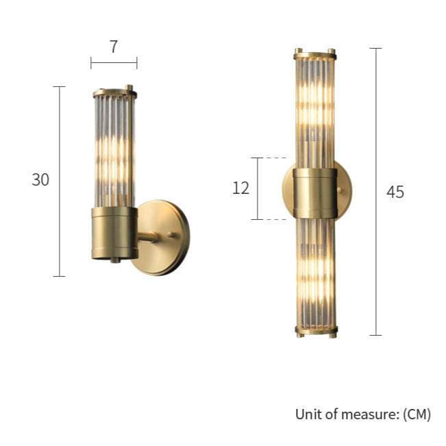 Griffith Twin Up-Down Wall Lamp in Brass