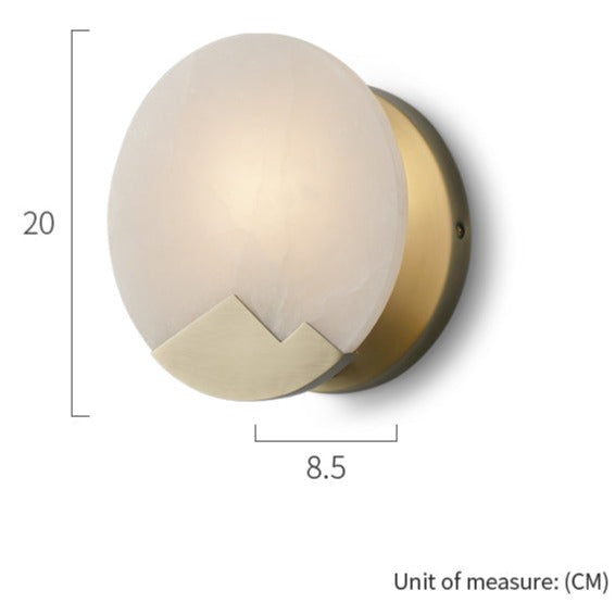 Rockingham Sunset Round Alabaster Wall Lamp