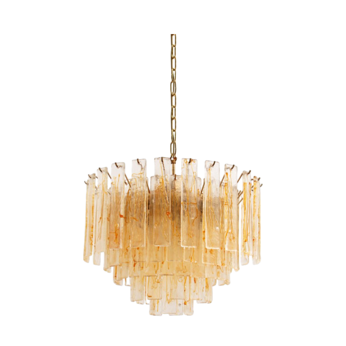 Angelina Golden Murano Glass Chandelier - Small