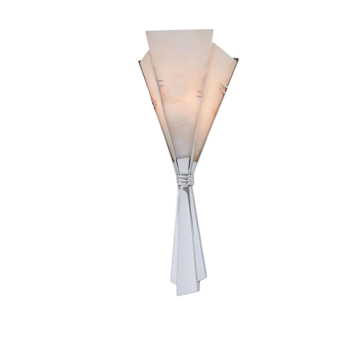 Lucor Alabaster Fan Wall Sconce - Large