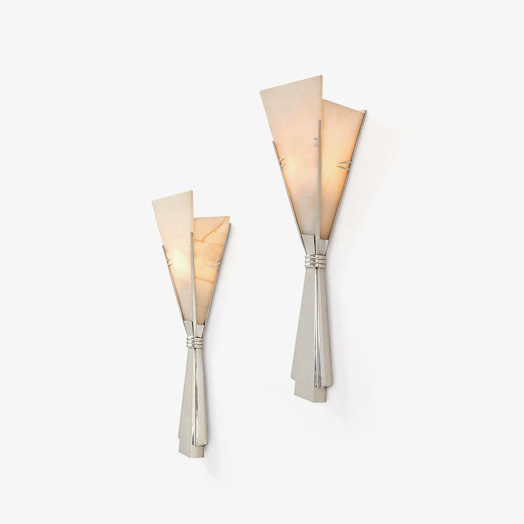 Lucor Alabaster Fan Wall Sconce - Large