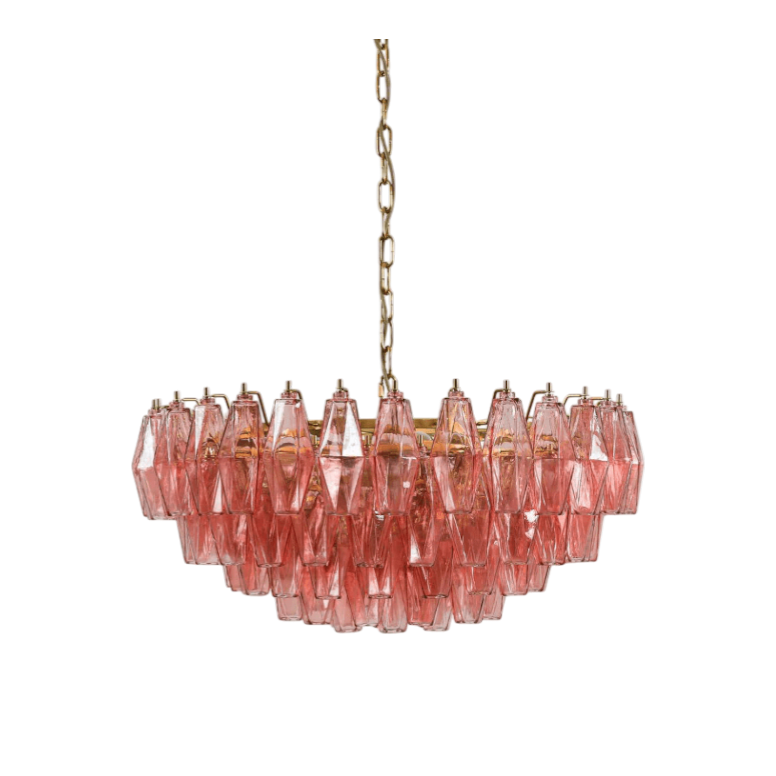 Leanza Murano Polygon Drop Chandelier
