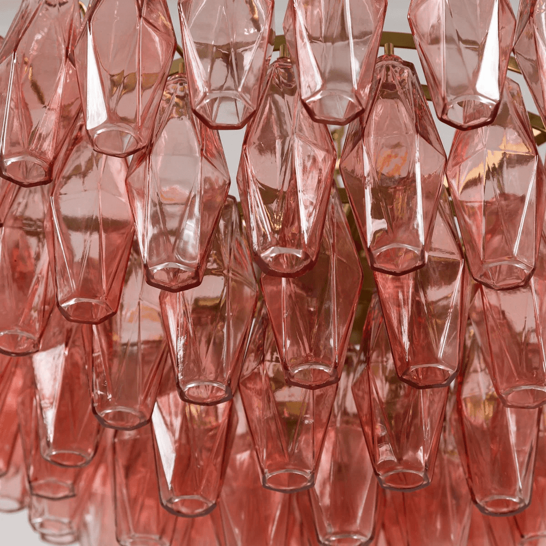 Leanza Murano Polygon Drop Chandelier