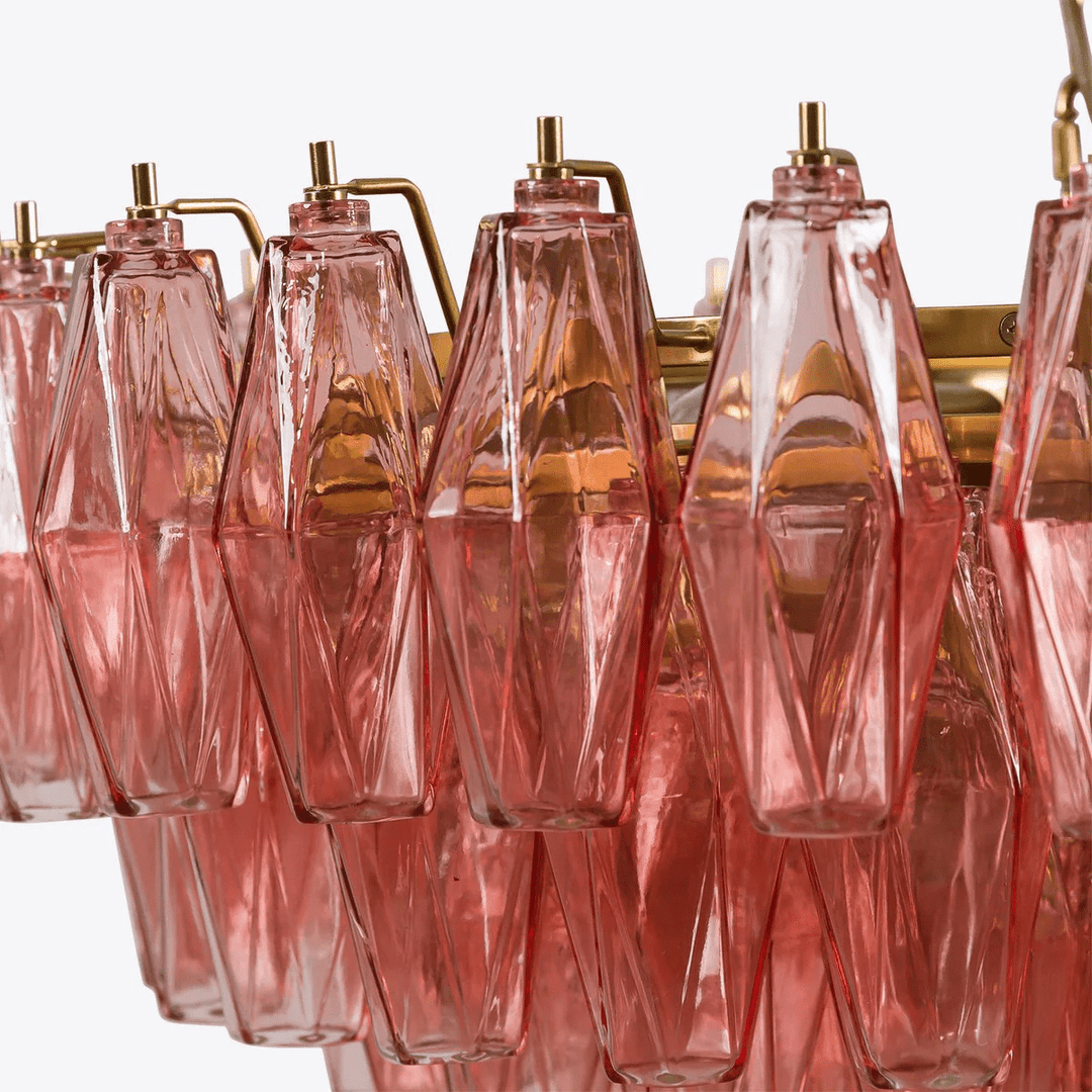 Leanza Murano Polygon Drop Chandelier