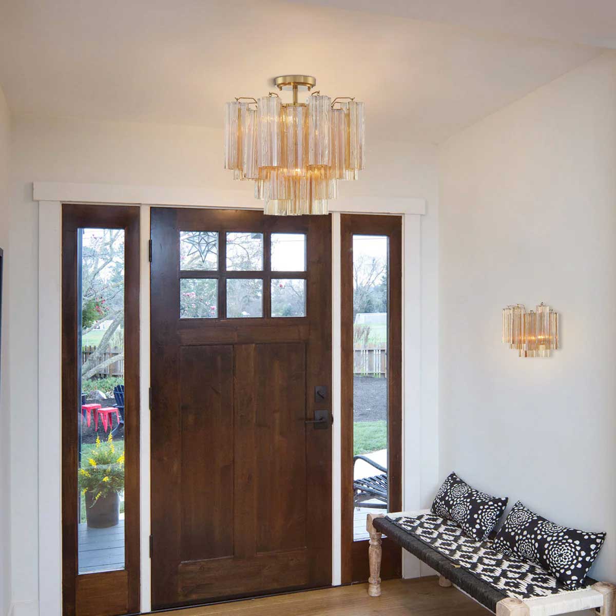 Angela Murano Tubular Ceiling Lamp