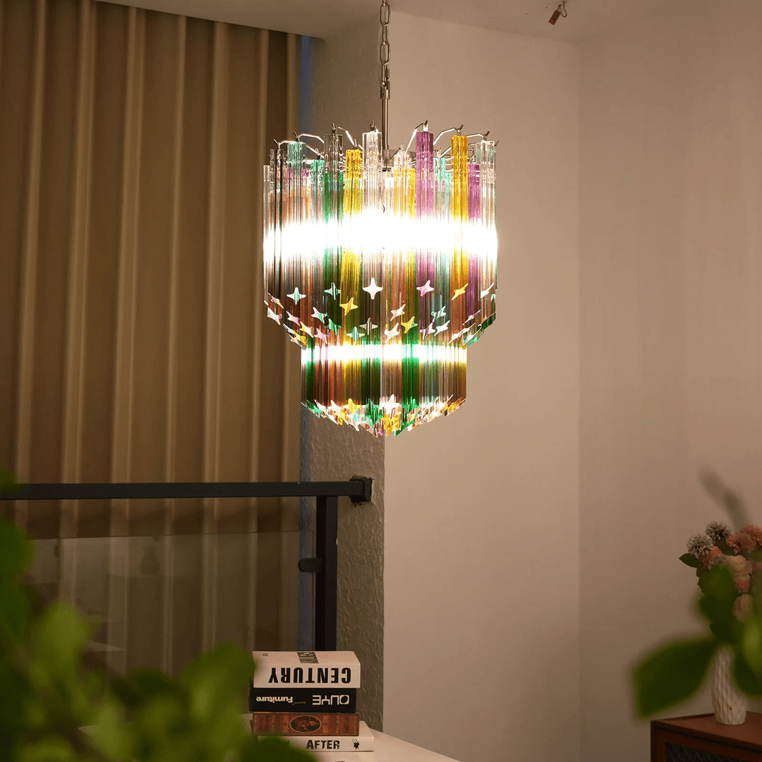 Alessandra Prismatic Murano Colorful Chandelier