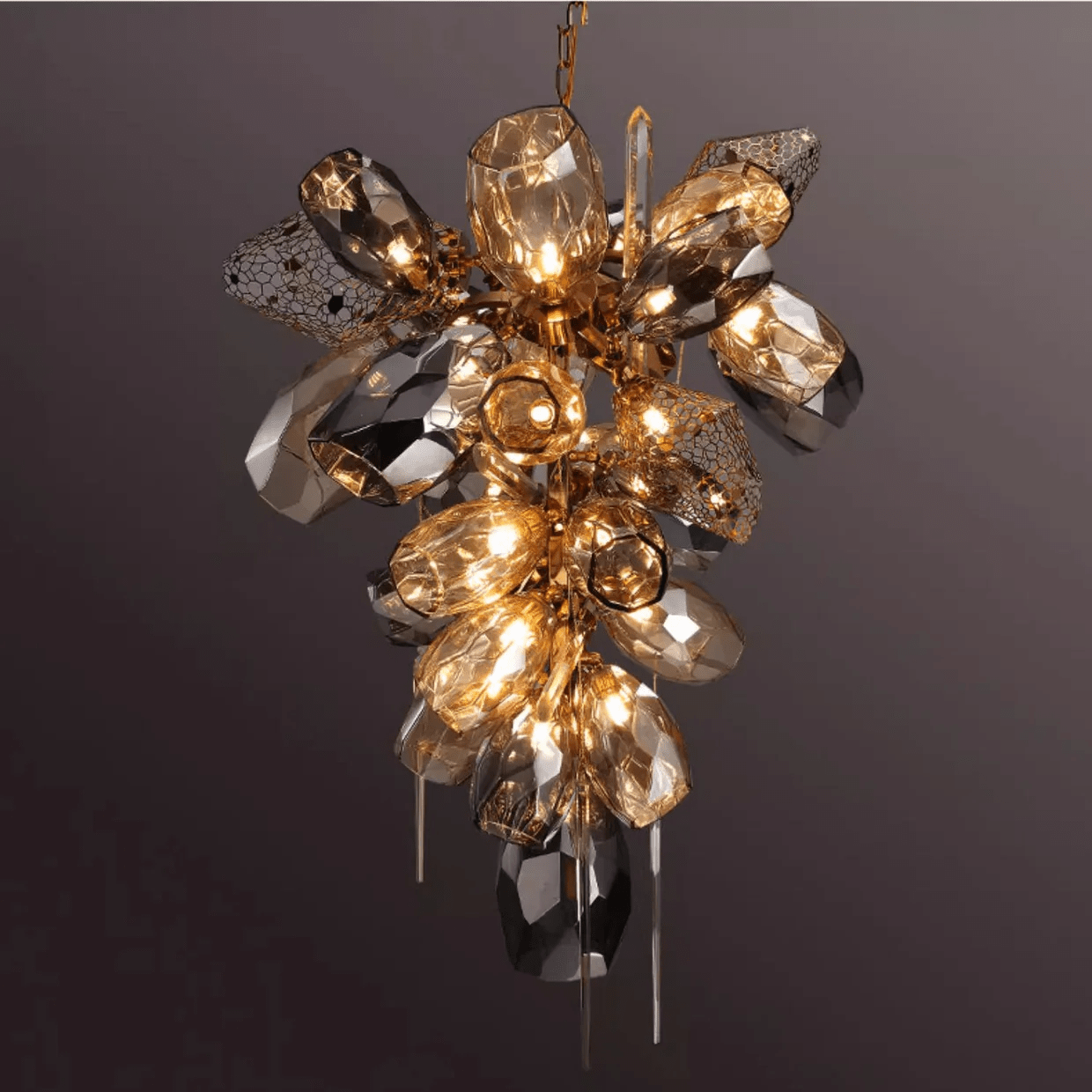 Siena Murano Art Glass Crystal Chandelier