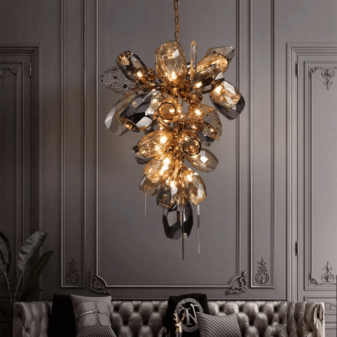 Siena Murano Art Glass Crystal Chandelier