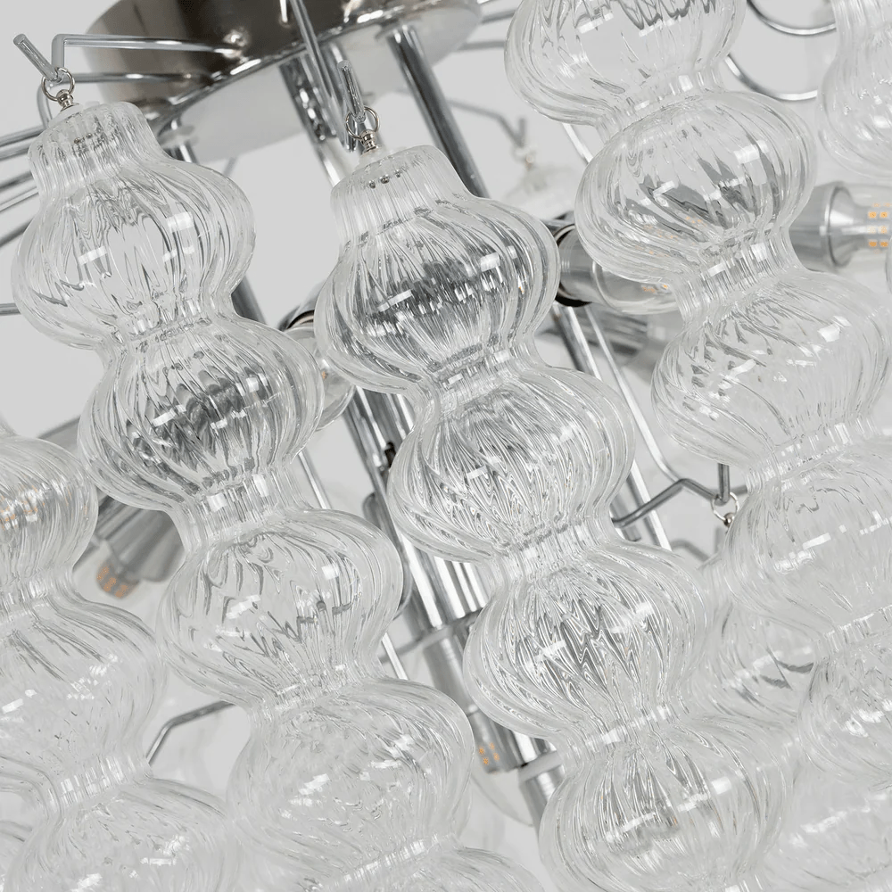Mariangela Murano Ripple Column Chandelier