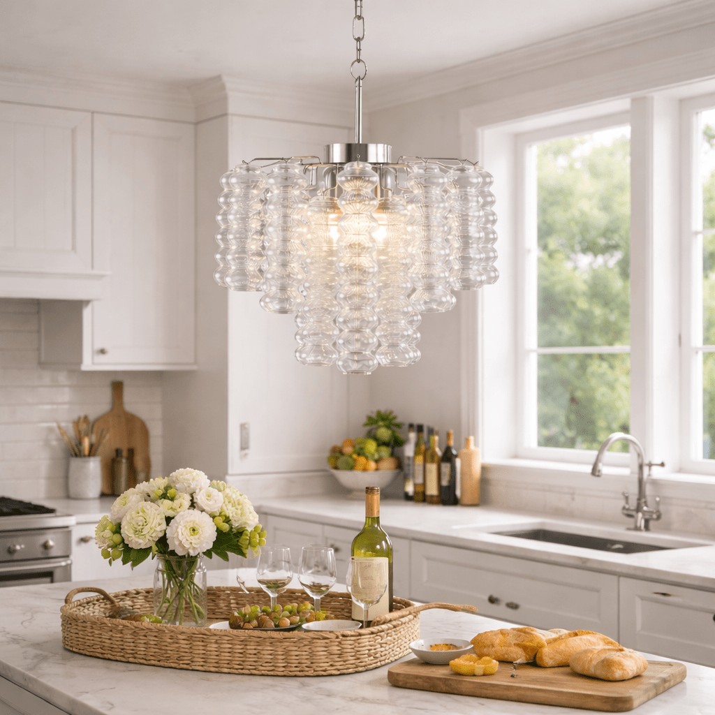 Mariangela Murano Ripple Column Chandelier