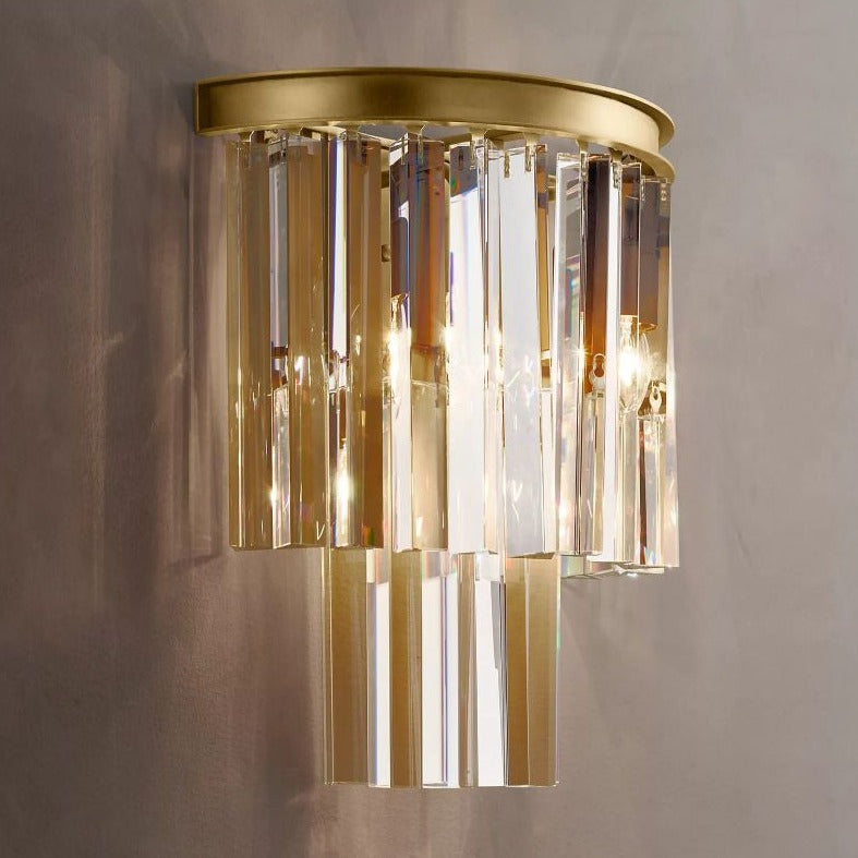 Peyton Art Deco Crystal Wall Lamp (260x350mm)