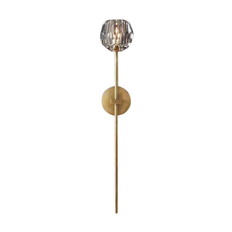 Howarth Column Crystal Ball Wall Sconce