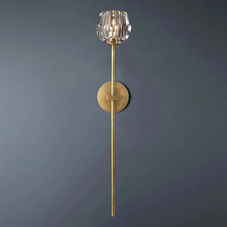 Howarth Column Crystal Ball Wall Sconce