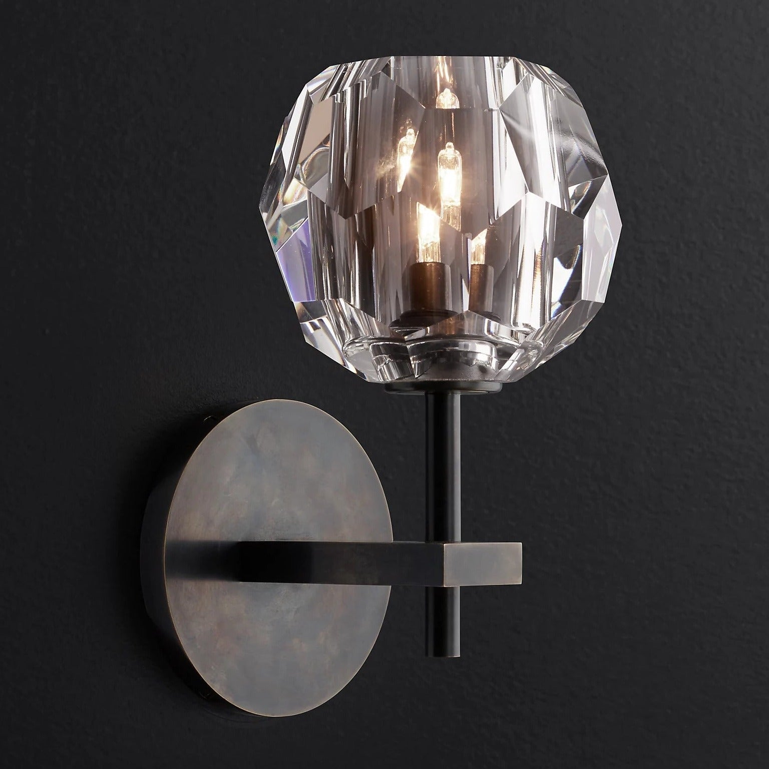 Howarth Single Crystal Ball Wall Sconce