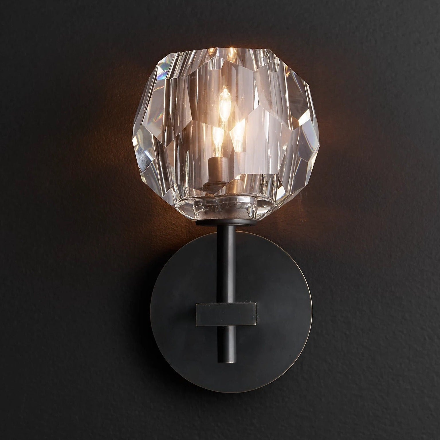 Howarth Single Crystal Ball Wall Sconce