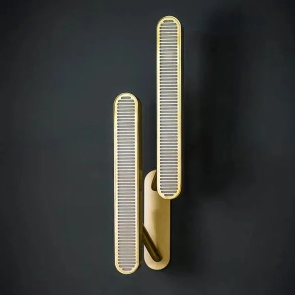 Natalia Twin Column Brass Wall Lamp