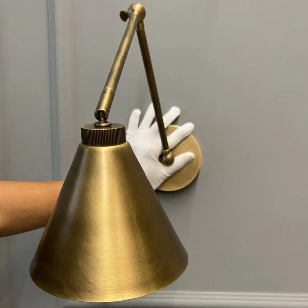 Wilsher Brass Adjustable Wall Lamp