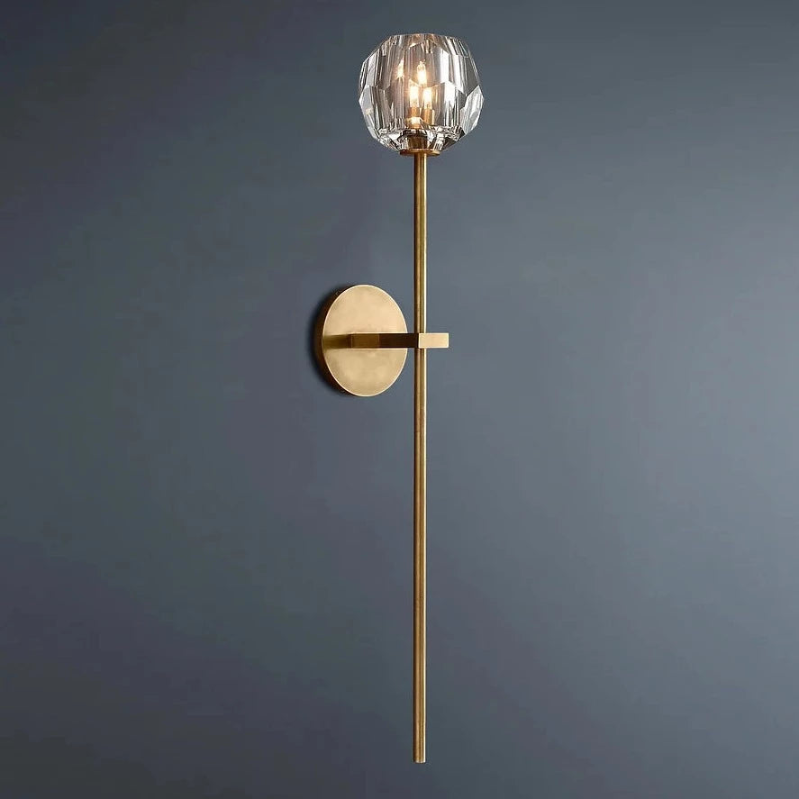 Howarth Column Crystal Ball Wall Sconce