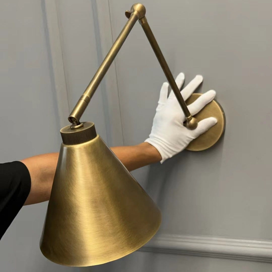 Wilsher Brass Adjustable Wall Lamp