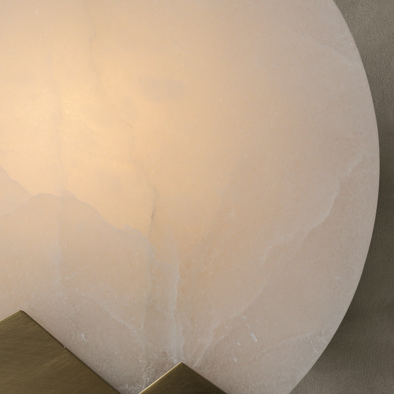Rockingham Sunset Round Alabaster Wall Lamp