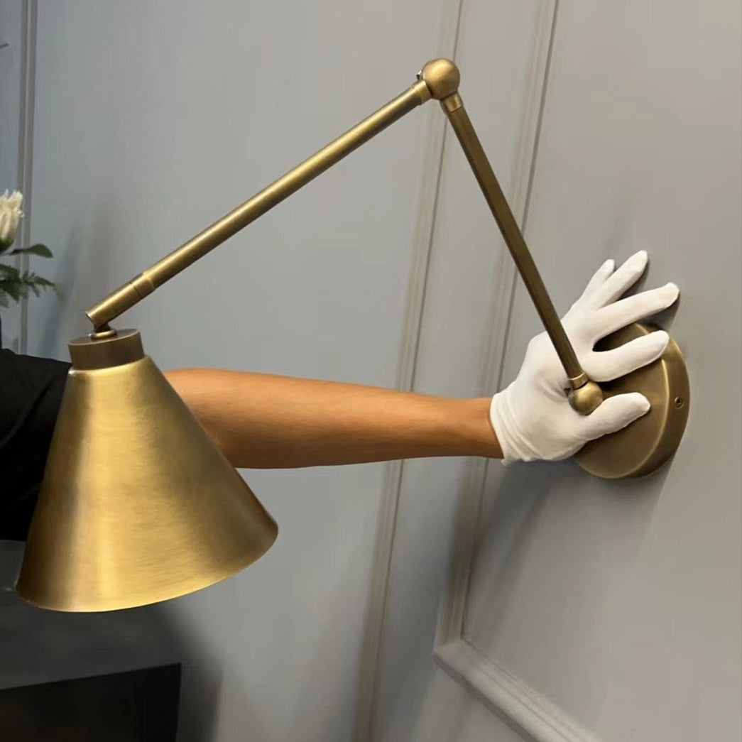 Wilsher Brass Adjustable Wall Lamp