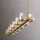 Agueda Long elier in Antique Brass