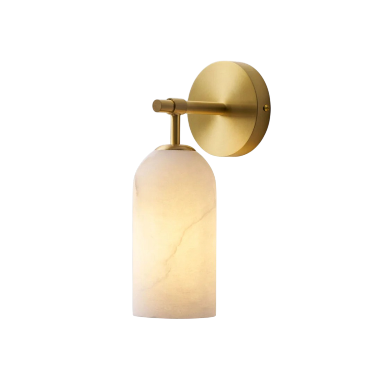 Vela Pillar Alabaster Wall Sconce