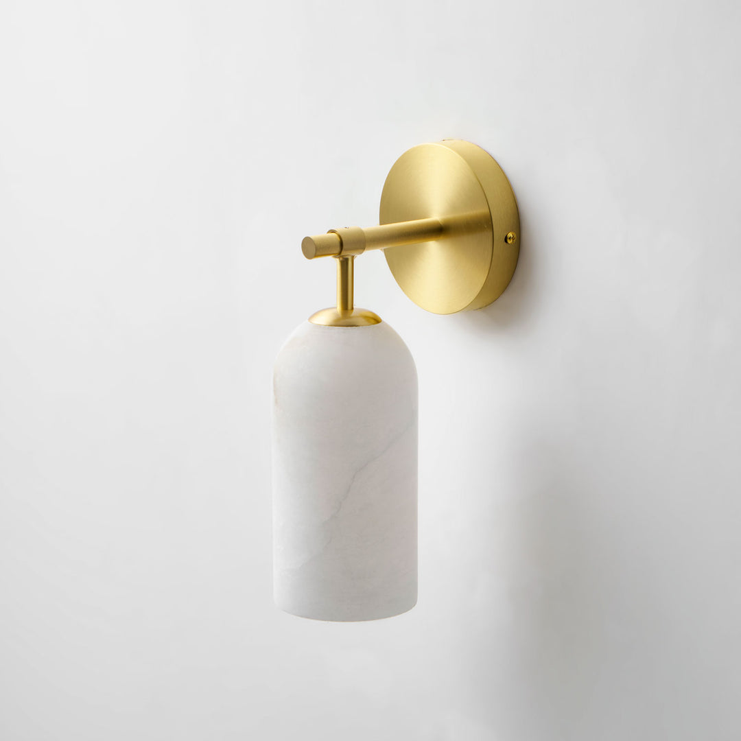 Vela Pillar Alabaster Wall Sconce