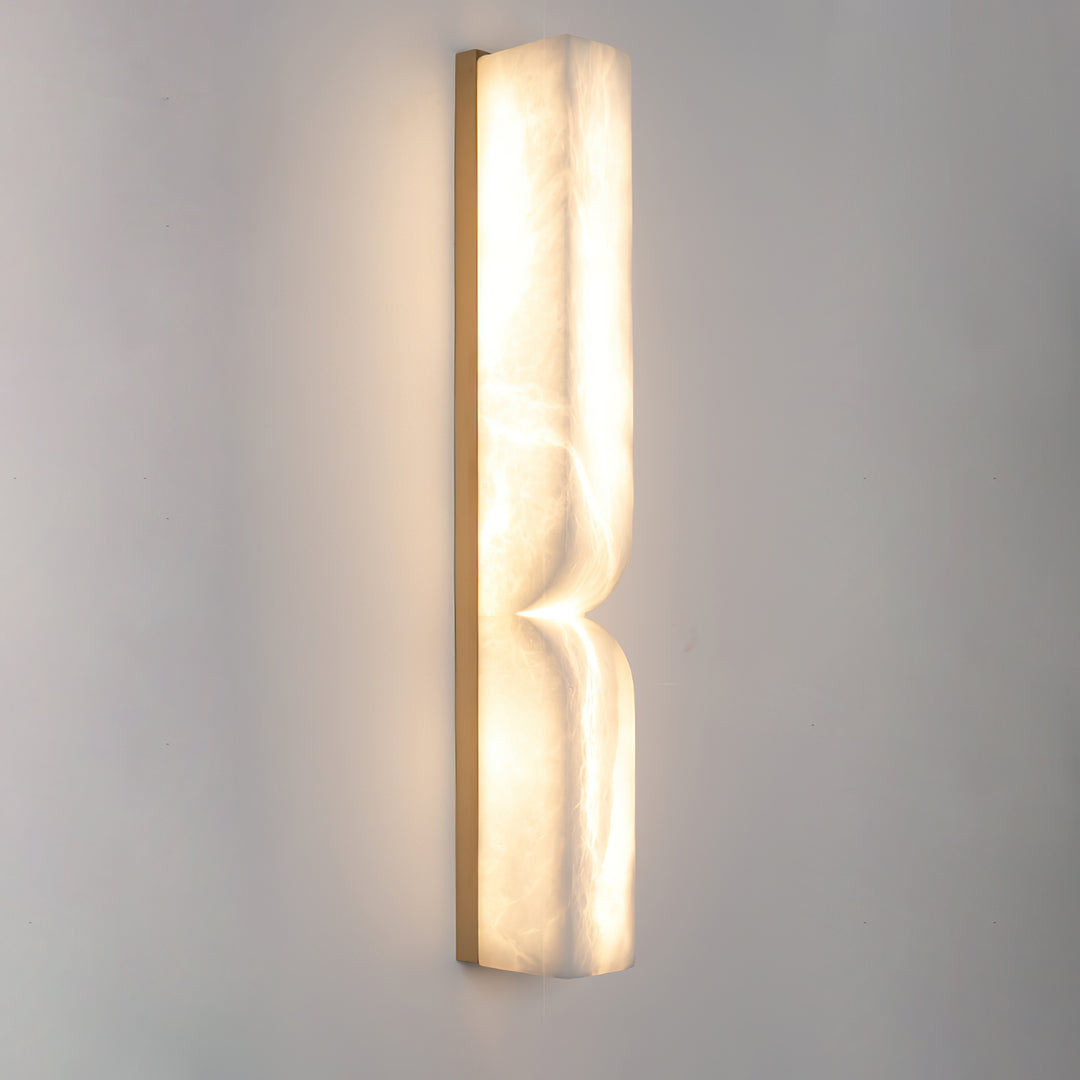 Celesira Alabaster Plug-in Wall Sconce - Long