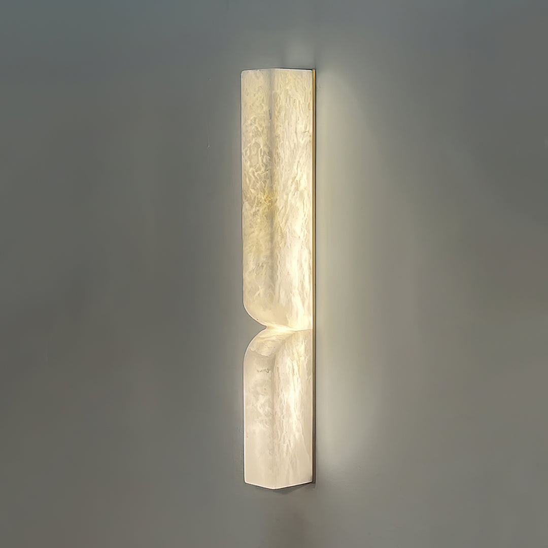 Celesira Alabaster Plug-in Wall Sconce - Long