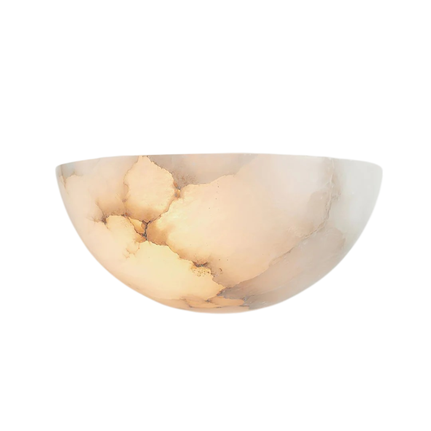 Alirae Alabaster Half-Moon Wall Sconce