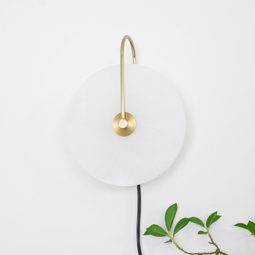 Lumio Alabaster LED Plug-In Wall Lamp - Medium