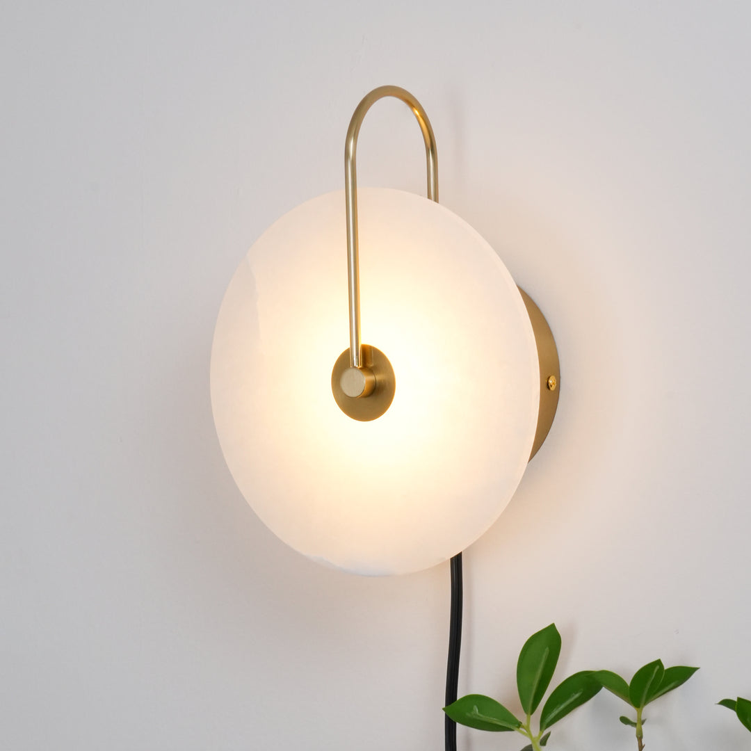 Lumio Alabaster LED Plug-In Wall Lamp - Medium