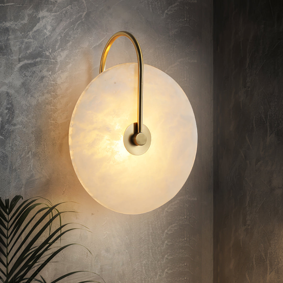 Lumio Alabaster LED Plug-In Wall Lamp - Medium
