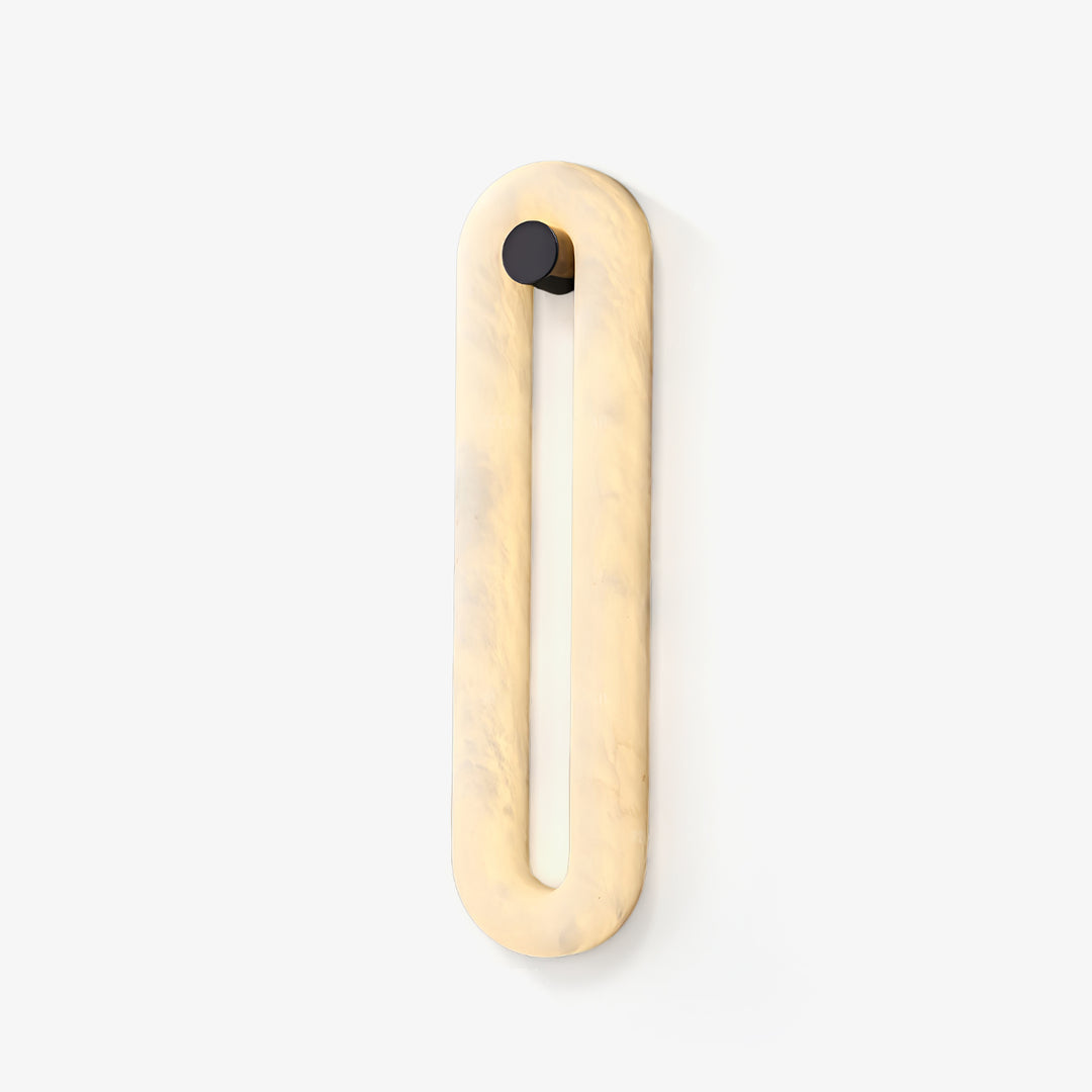 Fino Alabaster Loop Wall Light - Short