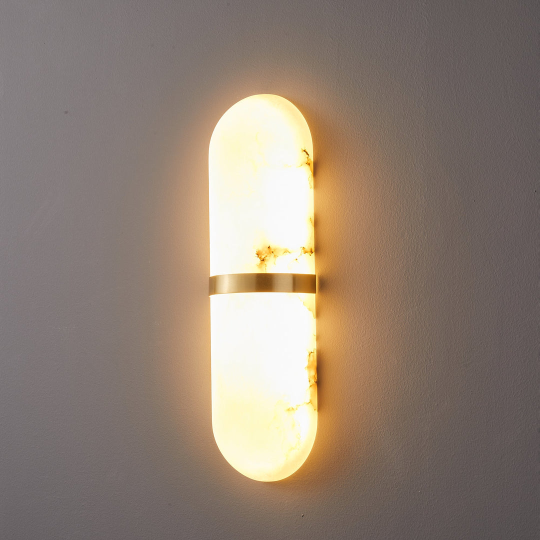Dorada Alabaster Pill Wall Light - Medium