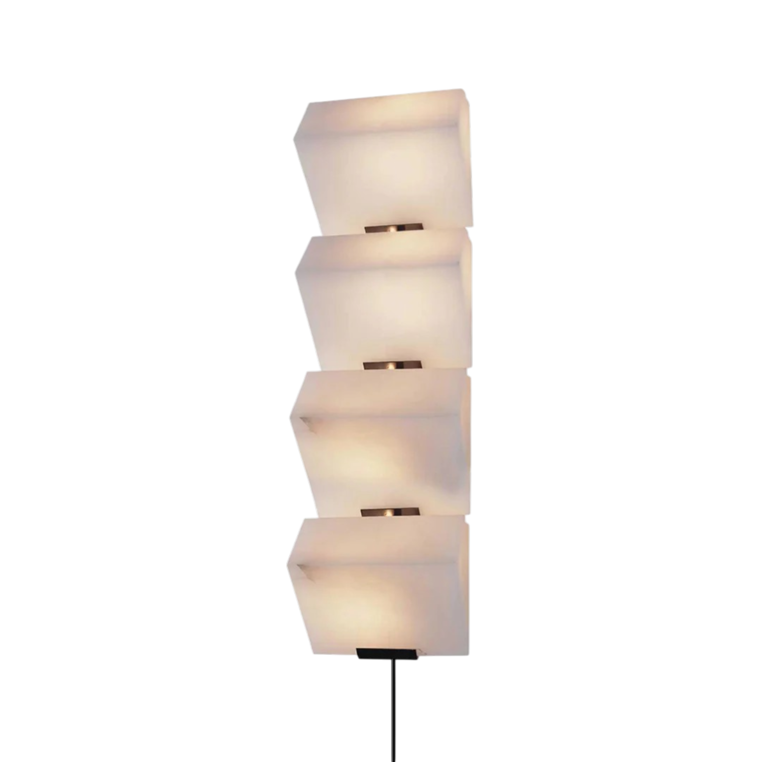 Maristela Alabaster Staircase Plug-in Wall Lamp - 4 tier