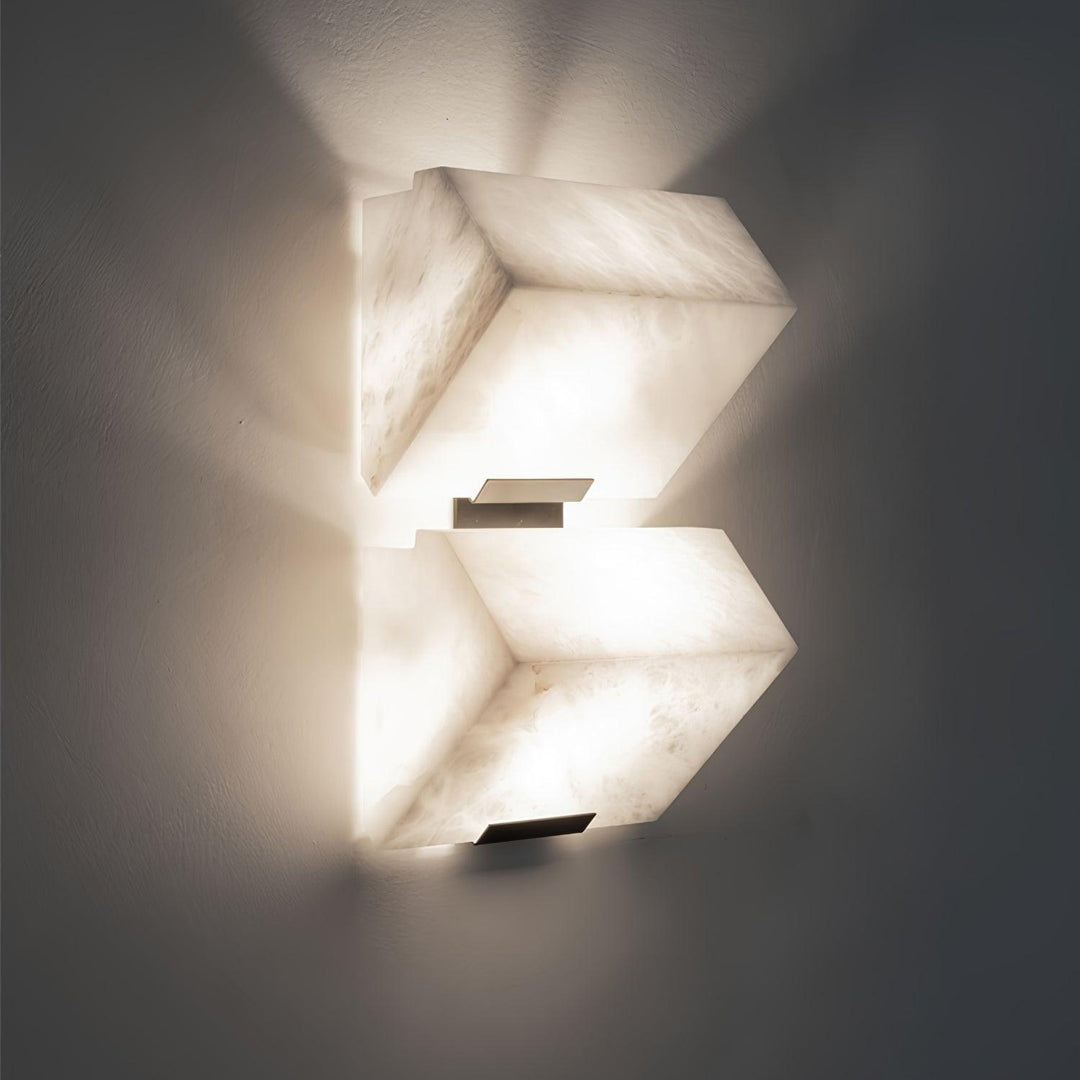 Mira Alabaster Staircase Wall Lamp - 2 tier